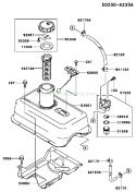 Page G Diagram and Parts List for FE350D AS17 Kawasaki Engine