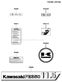 Page H Diagram and Parts List for FE350D AS17 Kawasaki Engine
