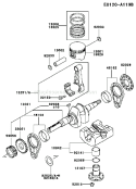 Page J Diagram and Parts List for FE350D BS13 Kawasaki Engine