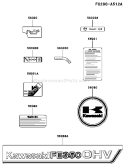 Page H Diagram and Parts List for FE350D BS13 Kawasaki Engine