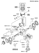 Page J Diagram and Parts List for FE350D BS18 Kawasaki Engine