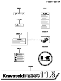 Page H Diagram and Parts List for FE350D BS18 Kawasaki Engine