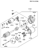 Page K Diagram and Parts List for FE350D ES12 Kawasaki Engine
