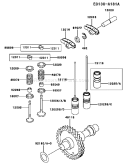 Page L Diagram and Parts List for FE350D ES12 Kawasaki Engine