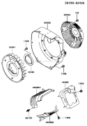 Page D Diagram and Parts List for FE350D ES12 Kawasaki Engine
