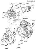 Page E Diagram and Parts List for FE350D ES12 Kawasaki Engine