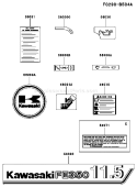 Page H Diagram and Parts List for FE350D ES12 Kawasaki Engine