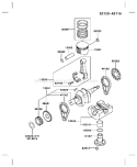 Page J Diagram and Parts List for FE350G AA50 Kawasaki Engine