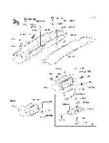 Front Box Diagram and Parts List for KAF620H7F 2007 & Prior Kawasaki Lawn Tractor Accessories