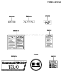 Page H Diagram and Parts List for FE400D AS00 Kawasaki Engine