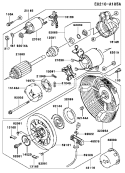 Page K Diagram and Parts List for FE400D BS01 Kawasaki Engine
