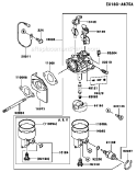 Page B Diagram and Parts List for FE400D CS04 Kawasaki Engine