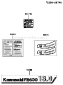 Page H Diagram and Parts List for FE400D CS04 Kawasaki Engine