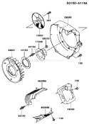 Page D Diagram and Parts List for FE400D DS04 Kawasaki Engine