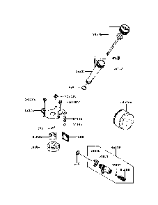 Lubrication-equipment Diagram and Parts List for FR730V-DS04  Kawasaki Engine