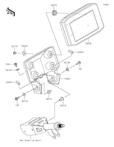 Meter Diagram and Parts List for KRF1000DPFNL 2023 Kawasaki Lawn Tractor Accessories