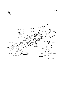 Front Box Diagram and Parts List for KRF750NDF 2013 Kawasaki Lawn Tractor Accessories