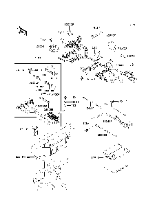 Chassis Electrical Equipment Diagram and Parts List for KAF950E8F 2008 Kawasaki Lawn Tractor Accessories