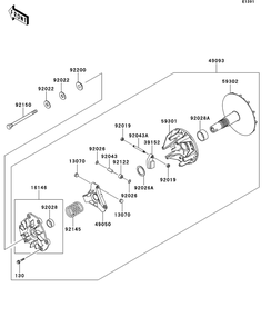 Part Location Diagram of 49050-0013 Kawasaki Spider