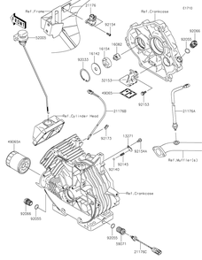 Part Location Diagram of 16142-0745 Kawasaki COVER-PUMP