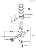 Part Location Diagram of 13025-2067 Kawasaki Ring-Set-Piston L,0.25