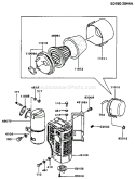 Page A Diagram and Parts List for FG300D FS02 Kawasaki Engine