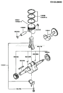 Page J Diagram and Parts List for FG300D HS00 Kawasaki Engine