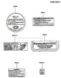 Page H Diagram and Parts List for FG300D HS00 Kawasaki Engine