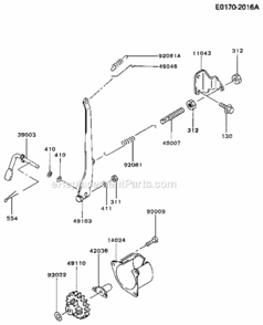 Control_Equipment Diagram and Parts List for FG300D-S05  Kawasaki Engine