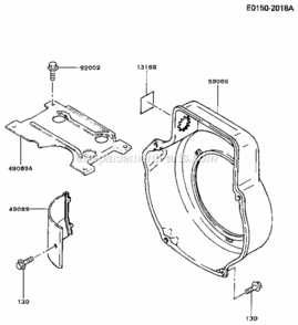 Cooling_Equipemnt Diagram and Parts List for FG300D-S05  Kawasaki Engine