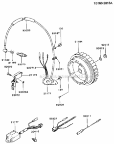 Electric_Equipment Diagram and Parts List for FG300D-S05  Kawasaki Engine