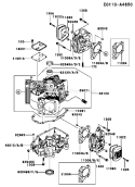 Page E Diagram and Parts List for FH381V BS10 Kawasaki Engine
