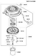 Page K Diagram and Parts List for FH381V DS21 Kawasaki Engine