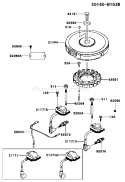 Page F Diagram and Parts List for FH381V ES07 Kawasaki Engine