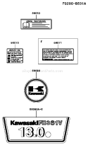 Page H Diagram and Parts List for FH381V FS04 Kawasaki Engine