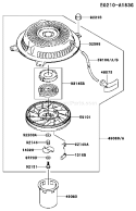 Page K Diagram and Parts List for FH430V BS14 Kawasaki Engine