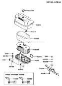 Page A Diagram and Parts List for FH381V AS23 Kawasaki Engine