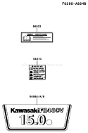 Page H Diagram and Parts List for FH430V BS05 Kawasaki Engine