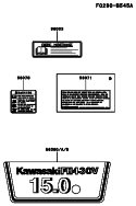 Page H Diagram and Parts List for FH430V DS01 Kawasaki Engine