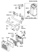 Part Location Diagram of 11013-7017 Kawasaki Element-air Filter