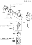 Part Location Diagram of 99996-6093 Kawasaki Piston-Engine
