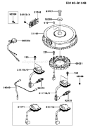 Page F Diagram and Parts List for FH430V GS51 Kawasaki Engine