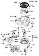 Page D Diagram and Parts List for FH480V BS23 Kawasaki Engine