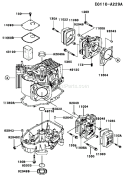 Page E Diagram and Parts List for FH500V AS18 Kawasaki Engine