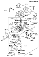 Page B Diagram and Parts List for FH500V-AS40  Kawasaki Engine