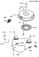 Page F Diagram and Parts List for FH500V-AS40  Kawasaki Engine