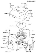 Page D Diagram and Parts List for FH500V AS20 Kawasaki Engine