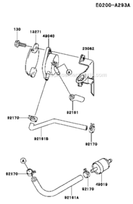 Fuel-TankFuel Diagram and Parts List for FH500V CS38 Kawasaki Engine