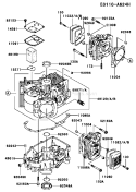 Page E Diagram and Parts List for FH541V-FS30  Kawasaki Engine