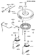 Page F Diagram and Parts List for FH500V-AS42  Kawasaki Engine